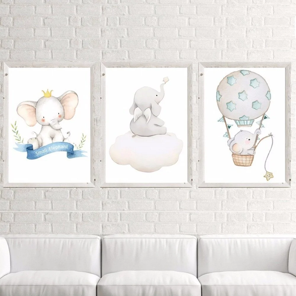 Kinderzimmer Poster-Set „Waldtiere“ – 6er-Set, A4